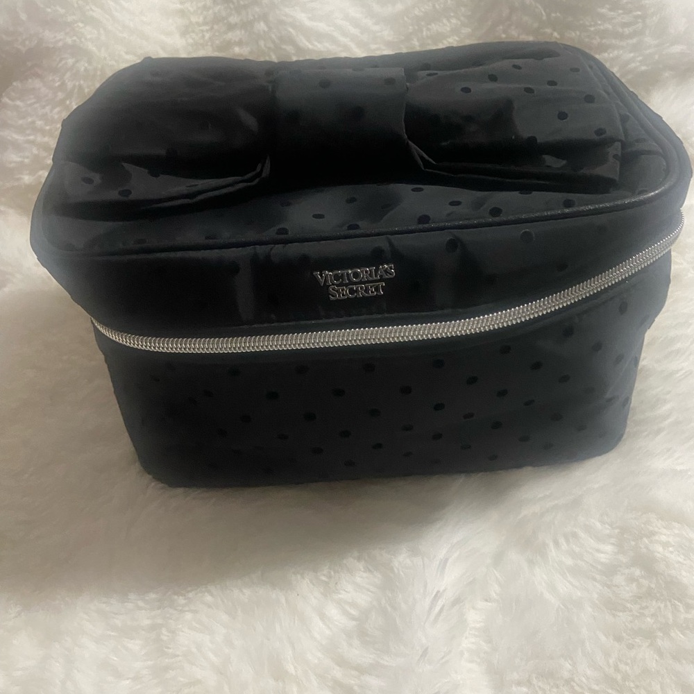 Victoria's Secret Velvet Dot Runway Train Case